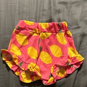 Lemon shorts baby girl size 0-3 months pink 🍋